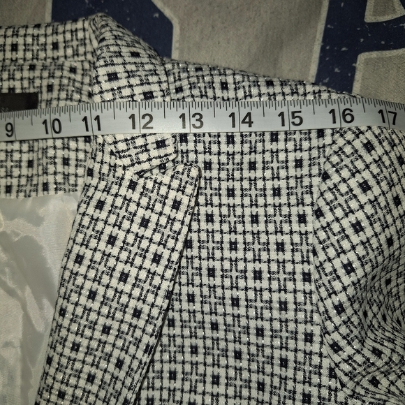 Emily White Black Business One Button Front Jacket Size 10 - Picture 11 of 13